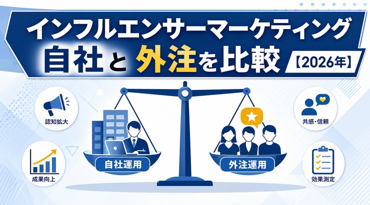 インフルエンサーマーケティング自社と外注を比較【2026年】