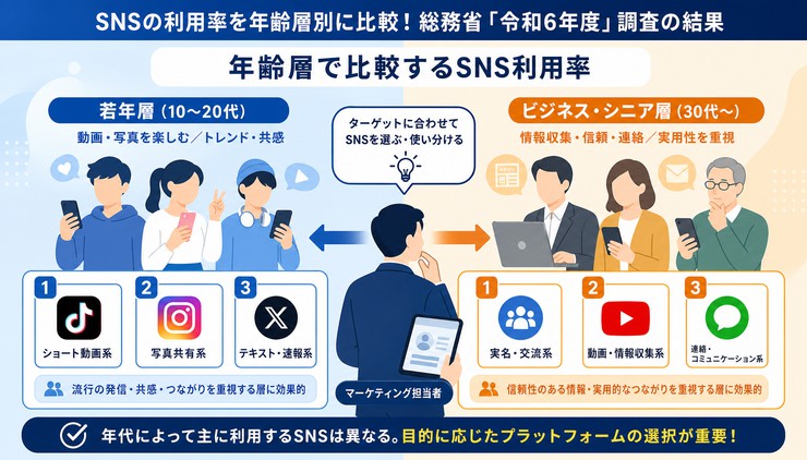 SNS 利用者数 年齢層
