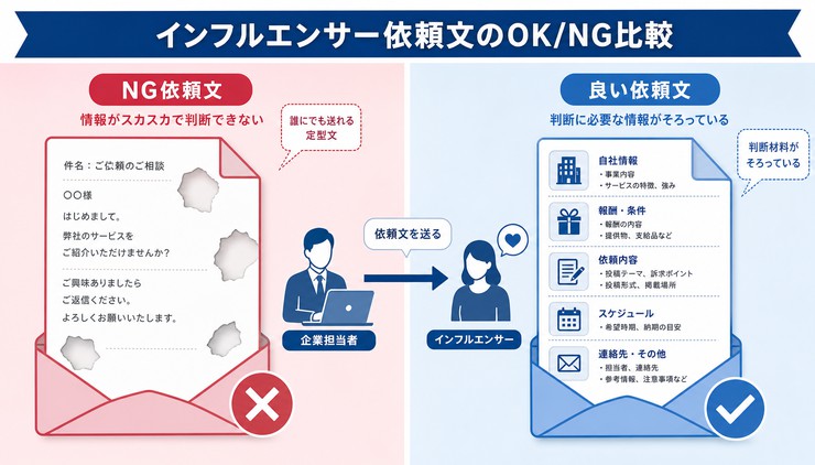 インフルエンサー 依頼文 雛形