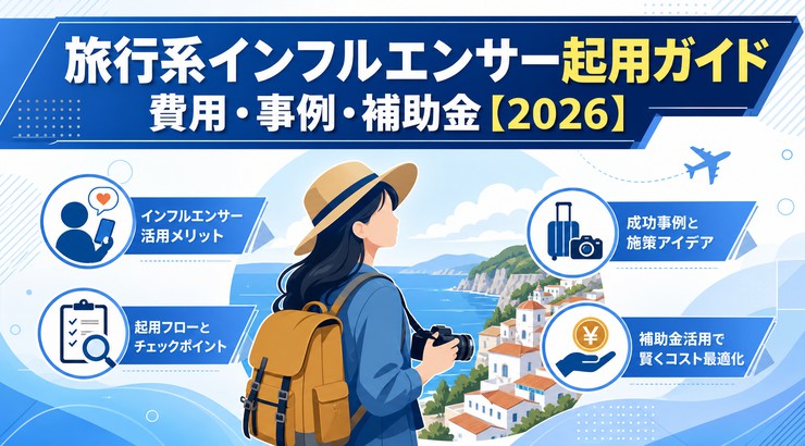 旅行系インフルエンサー起用ガイド|費用・事例・補助金【2026】